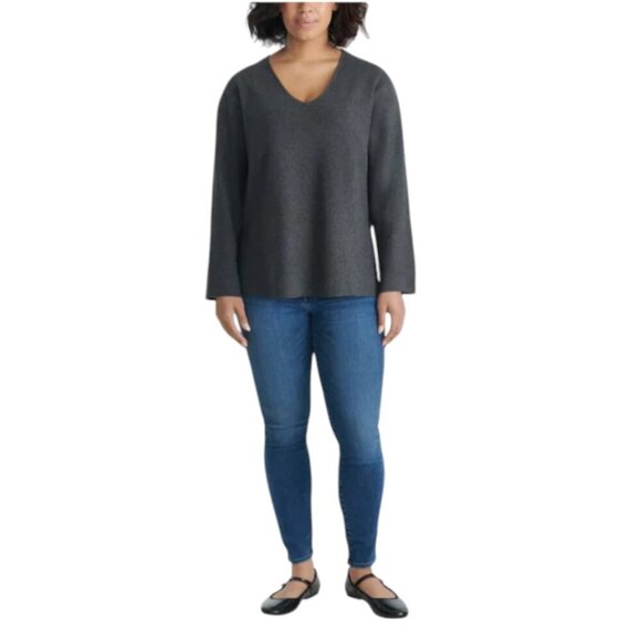 NEW Splendid Sweater Knit Top | Grey - Picture 2 of 5